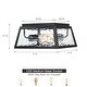 preview thumbnail 4 of 21, 2-Light Black Outdoor Farmhouse Flush Mount Ceiling Light