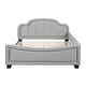 preview thumbnail 4 of 7, Bedroom Platform Bed Full Size Bed Frame Grounded Bed with Headboard, Side Fence, Embedded Copper Nail - Grey