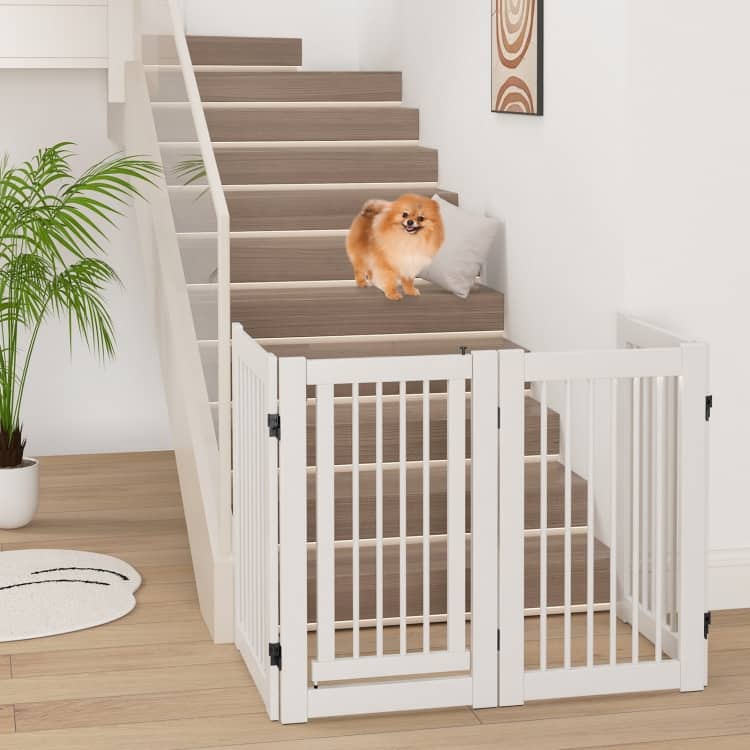 30" Configurable Folding 4 Panel Wood Fence - 80" x 30" x 0.8"