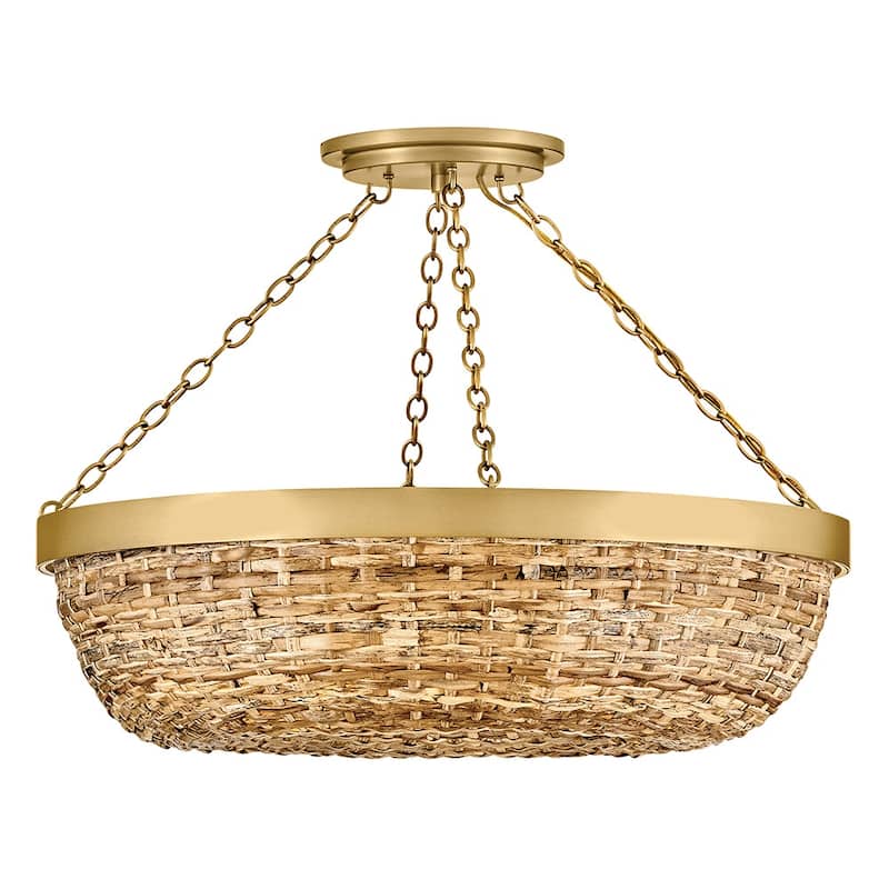 Hinkley Lighting 48423 Sanibel 4 Light 20" Wide LED Pendant with Woven