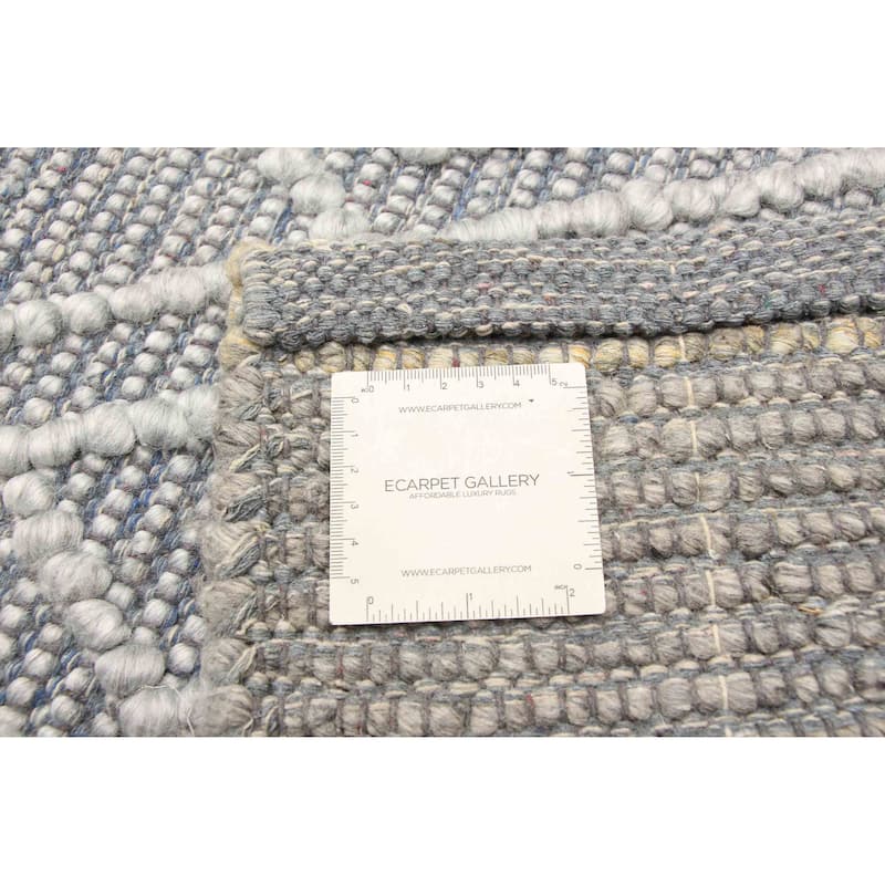 ECARPETGALLERY Braid weave Sienna Grey Wool Rug - 6'0 x 8'6