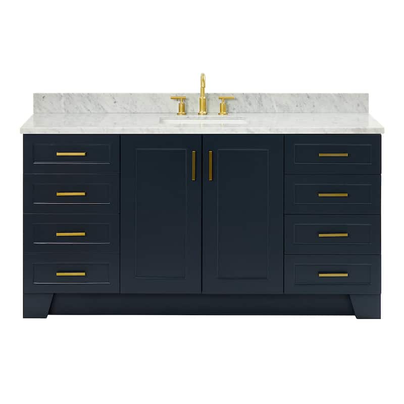 Ariel Q067SCW2RVO Taylor 67" Free Standing Single Basin Vanity Set - Midnight Blue - Painted