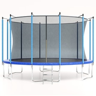 16FT Trampoline, Recreational Trampolines with Enclosure Net and Ladder