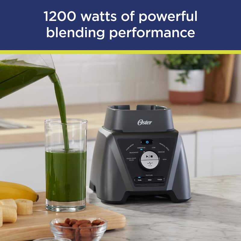 Texture Select 8 Cup 1200 Watt All Metal Drive Plastic Jar Blender with 9 Settings