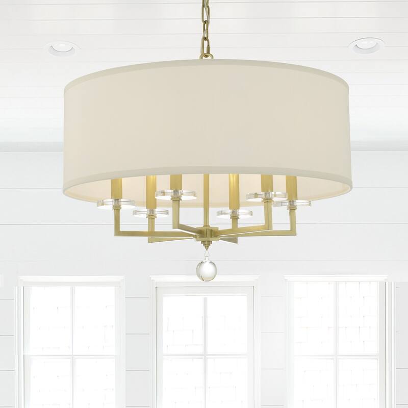 Crystorama Lighting Group Paxton 6 Light 26" Wide Drum Chandelier