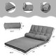 preview thumbnail 30 of 61, Costway Foldable Floor Sofa Bed 6-Position Adjustable Lounge Couch