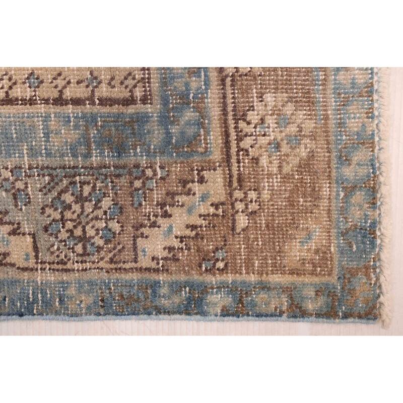 ECARPETGALLERY Hand-knotted Antalya Vintage Tan Wool Rug - 3'0 x 14'3