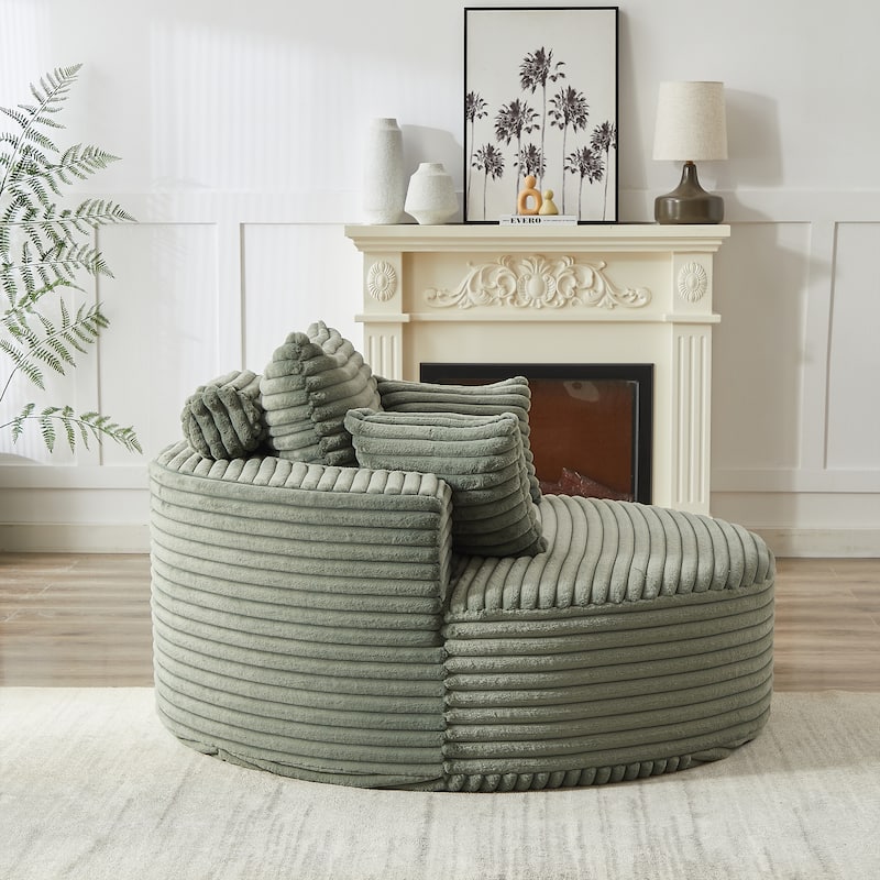 GDFStudio - Emberwood Corduroy Single Sofa Cloud Recliner