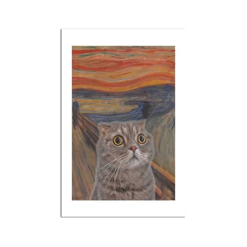 Cat Scream I Fine Art Paper Print by Artelele - Multi