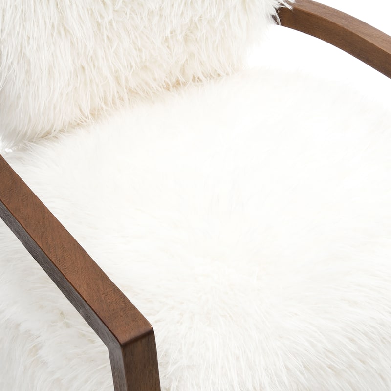 Furniture of America Lumir Modern 28-inch Faux Fur Accent Arm Chair