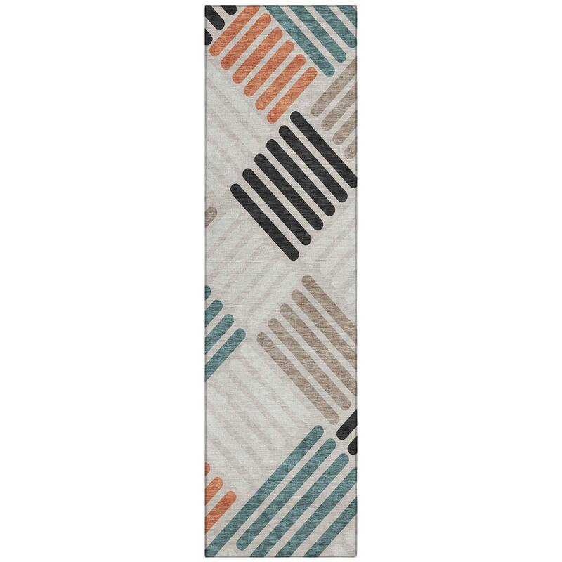 Machine Washable Indoor/ Outdoor Modern Weave Chantille Rug