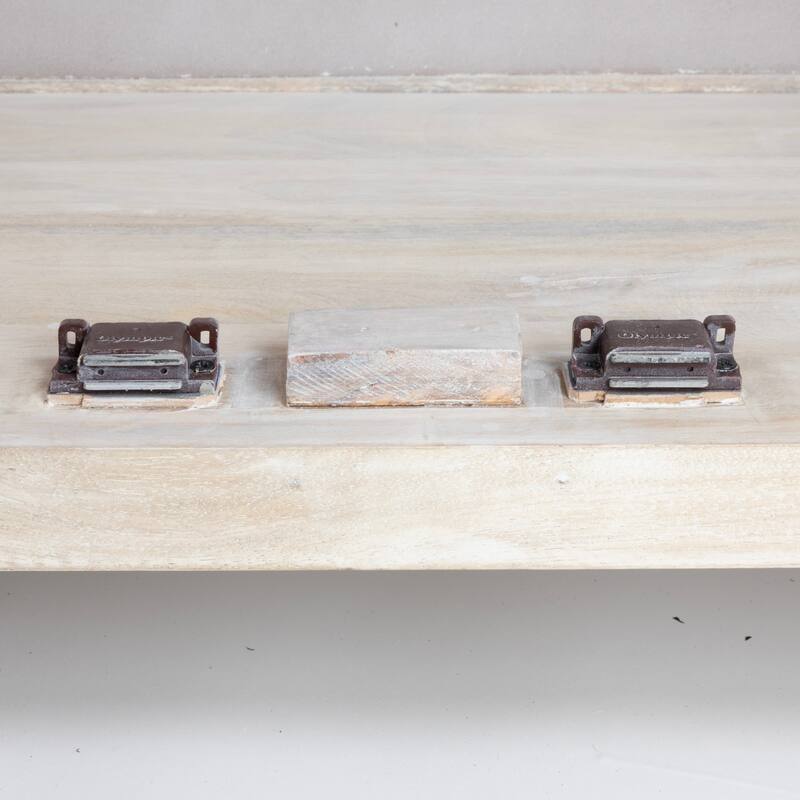 Mango Wood and Cane Curio Cabinet with 3 Shelves and 2 Doors