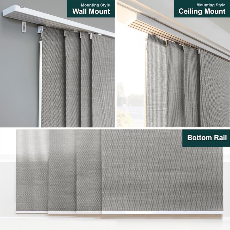 CHICOLOGY Adjustable Sliding Panels, 4-Rail Track, Light Filtering