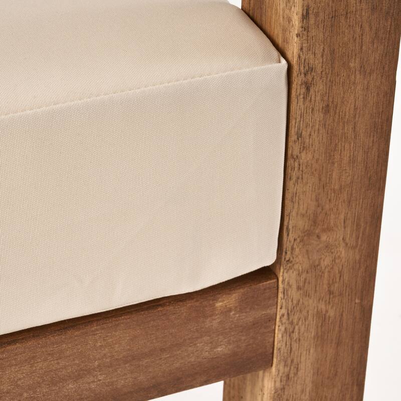 Outdoor Wood Frame Conversation Sofa Set of 2