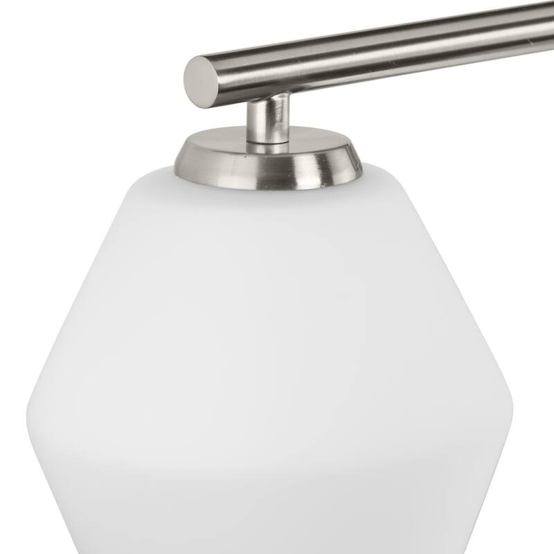 Copeland Collection Four-Light Brushed Nickel Mid-Century Modern Vanity Light - 33 in x 7 in x 7.5 in