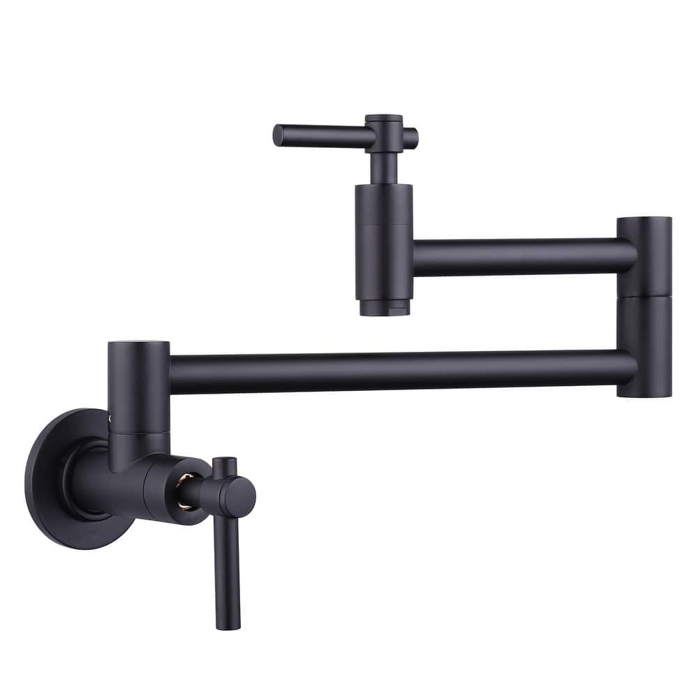 WOWOW Wall Mount Double Handle Pot Filler Faucet