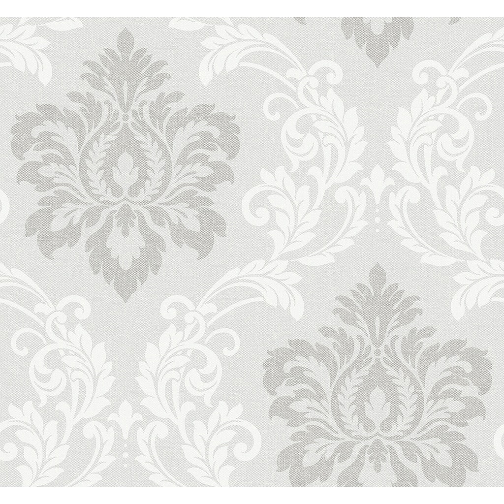Seabrook Designs Deco Damask Nonwoven Unpasted Wallpaper