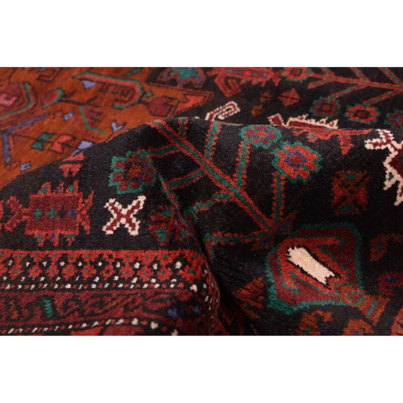 ECARPETGALLERY Hand-knotted Teimani Black, Brown Wool Rug - 3'11 x 6'4