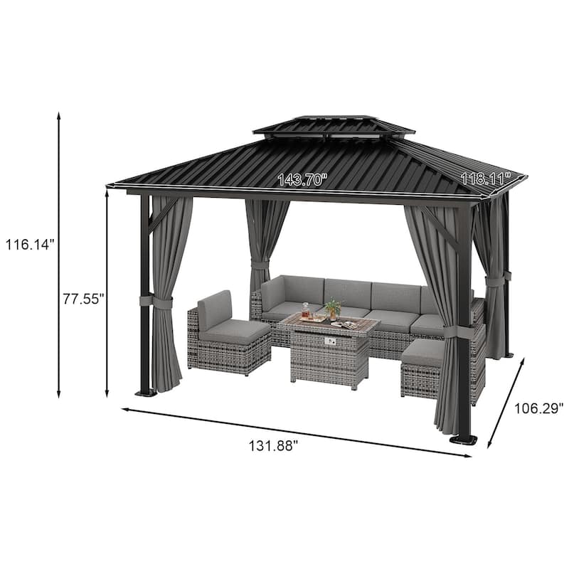 10'x12' Hardtop Gazebos