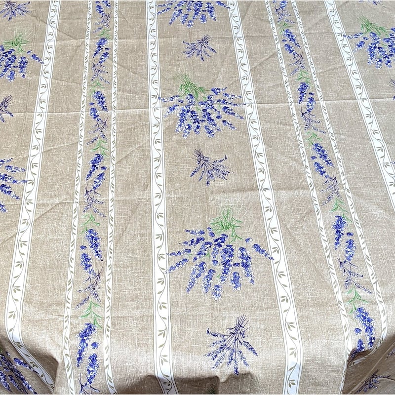 Wipeable Spill Resistant Provencal Cotton Cannes Collection Tablecloth
