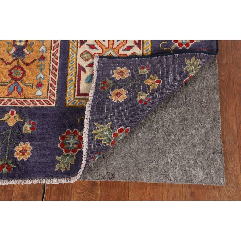 Garden Design Traditional Kazak Rug Hand-Knotted Wool Carpet - 4'1" x 6'4"