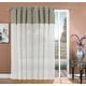 preview thumbnail 1 of 1, Geneva Elegant Sheer Grommet Patio Curtain Panel - 104"W x 84"L Grey/White