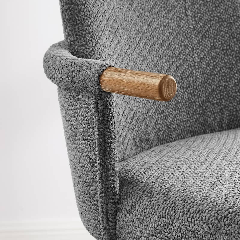 Art Leon Set of 2 Swivel Fabric Upholstered Counter Height Barstool