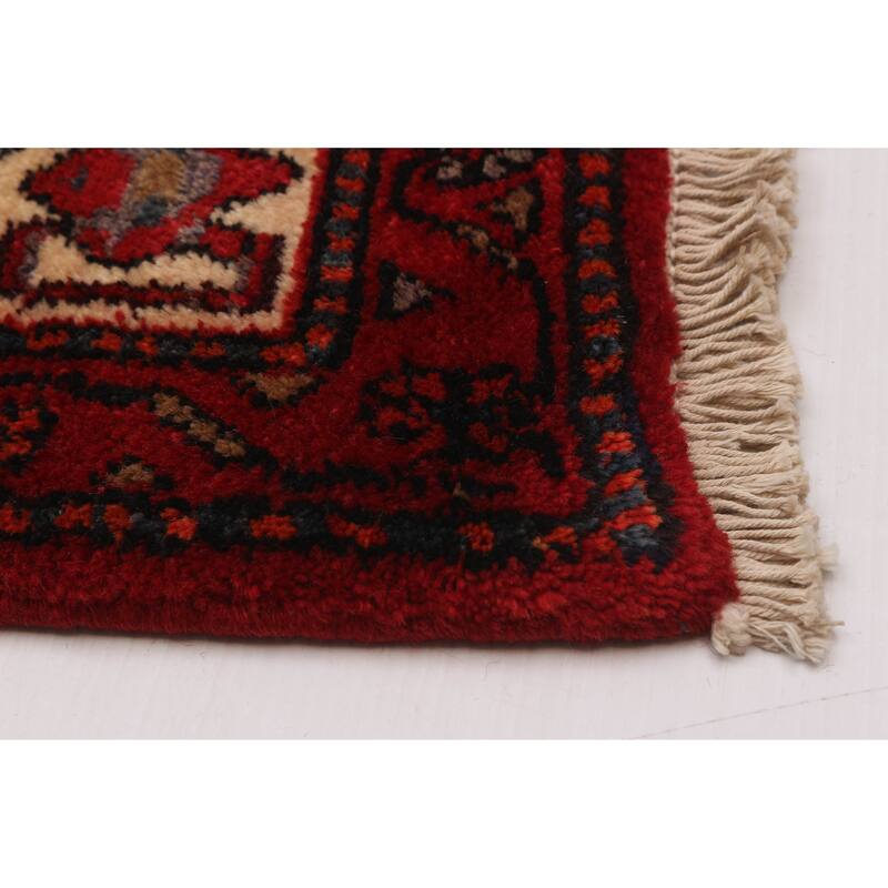 ECARPETGALLERY Hand-knotted Anatolian Vintage Navy, Red Wool Rug - 4'6 x 7'7