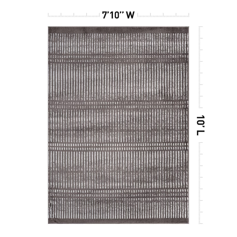 Contemporary Minimalistic Stripe LInes Area Rug