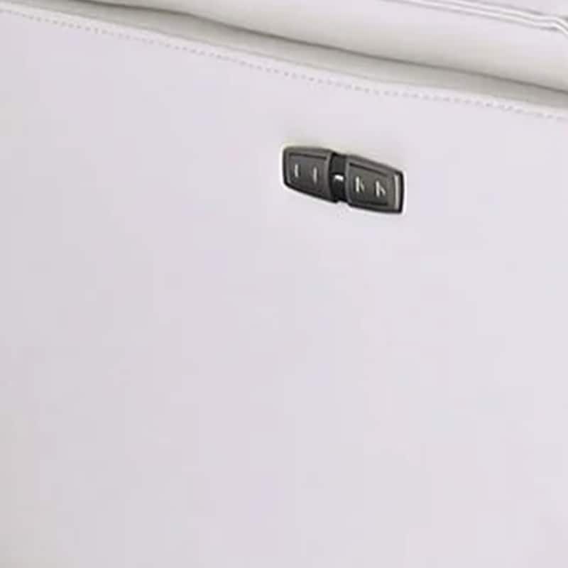 Cuny Power Recliner Chair, Taupe Gray Faux Leather, Wall Hug Back