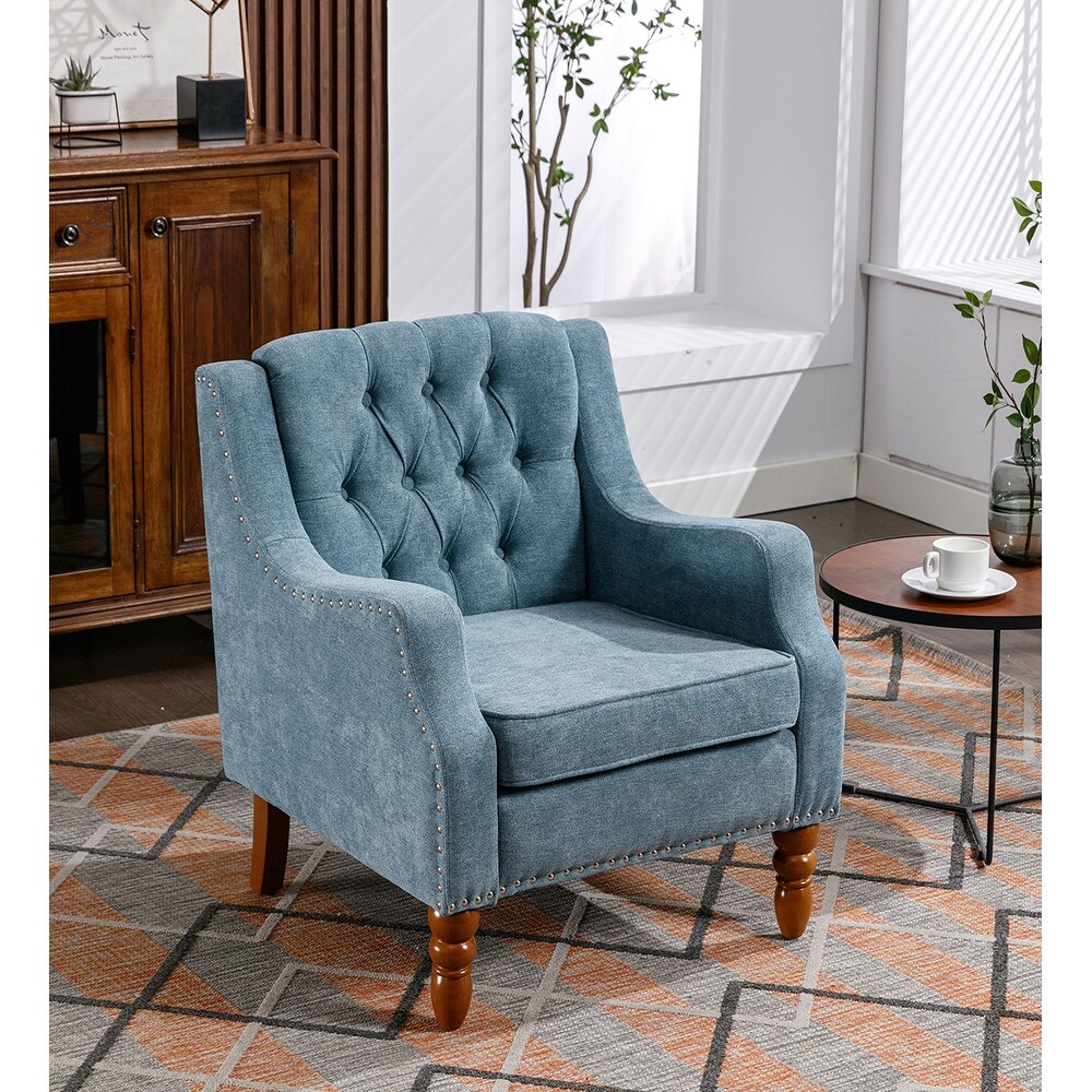 Dusty blue sale armchair