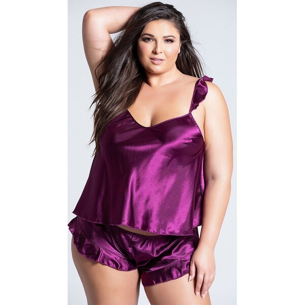 plus size satin cami sets