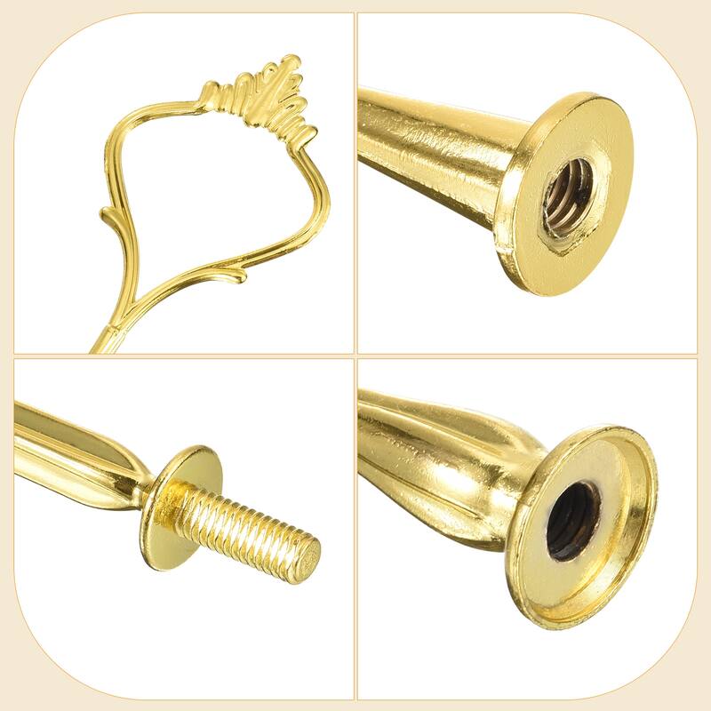 6 Set 3-Tier Cupcake Stand Hardware Handles with Screws Crown