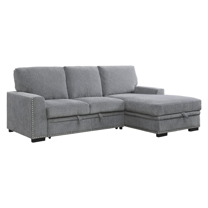 Tolani Sectional Sofa with Pull-Out Bed and Right Chaise - Grey