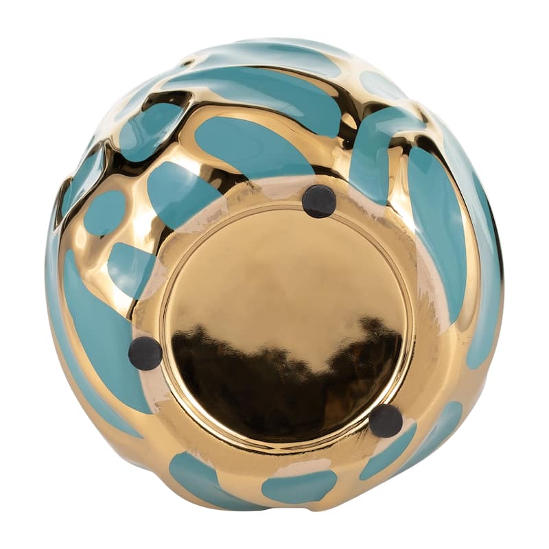 Sagebrook Home Leaf Ceramic Accent Vase