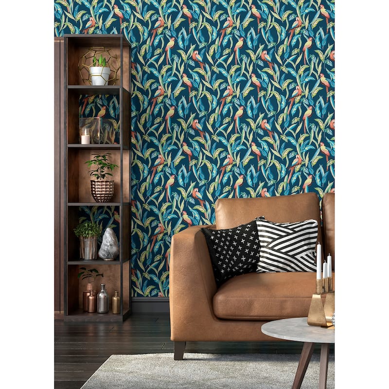 Timor Indigo Tropical Parrot Wallpaper