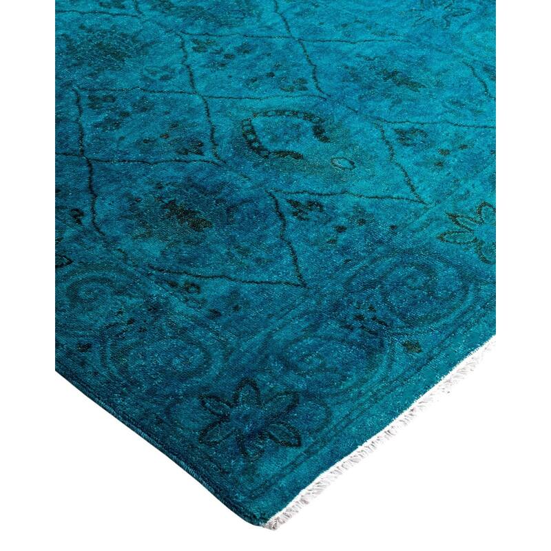 Contemporary Overdyed Wool Hand Knotted Runner - 2' 5" x 9' 8"