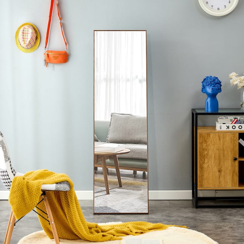 Brown Solid Wood Frame Fulllength Mirror On Sale Bed Bath & Beyond