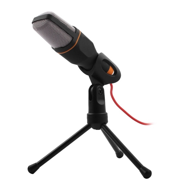 PC Laptop Computer 3.5mm Jack Condenser Sound Podcast Studio Microphone Black
