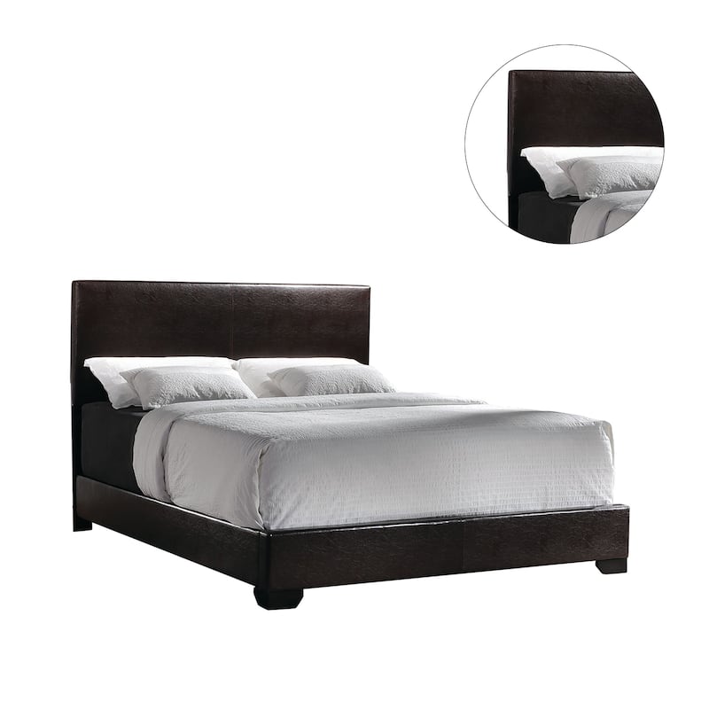 Faux Leather Upholstered Bed