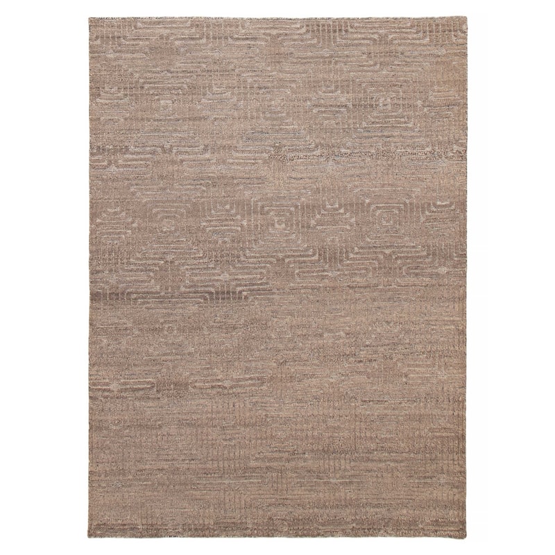 ECARPETGALLERY Hand-knotted Tangier Taupe Wool Rug - 5'7 x 7'8 - Taupe - 5'7 x 7'8