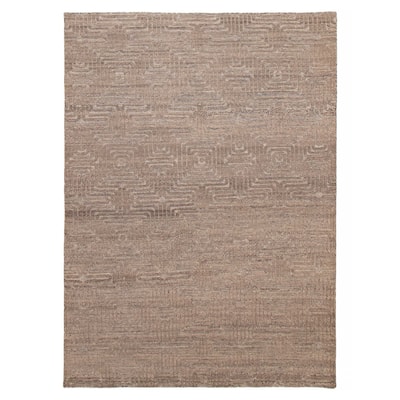 ECARPETGALLERY Hand-knotted Tangier Taupe Wool Rug - 5'7 x 7'8