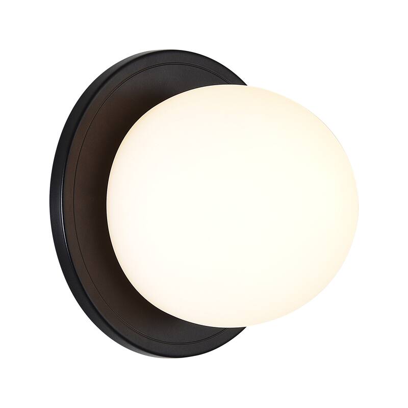 Renwil Sybil Wall Sconce - Etched White and Black