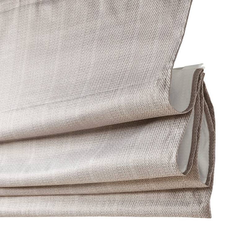 Basketweave Room Darkening Cordless Roman Shade