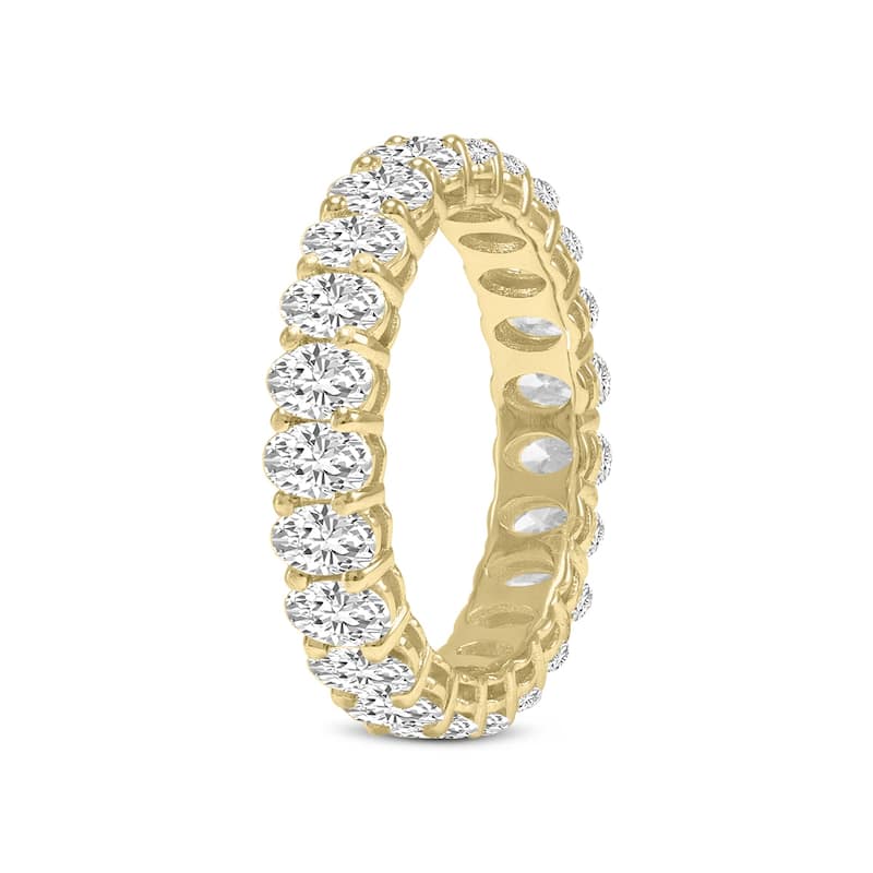 Marquee Jewels Oval Lab Grown Diamond Eternity Band in 14K Yellow Gold (2.88 Carat TW)
