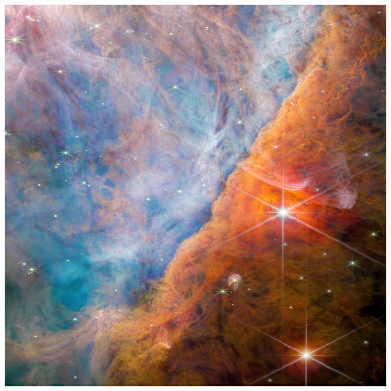 Empire Art Direct Shimmering Orion Nebula Printed Tempered Glass Wall Art - Multi-Color