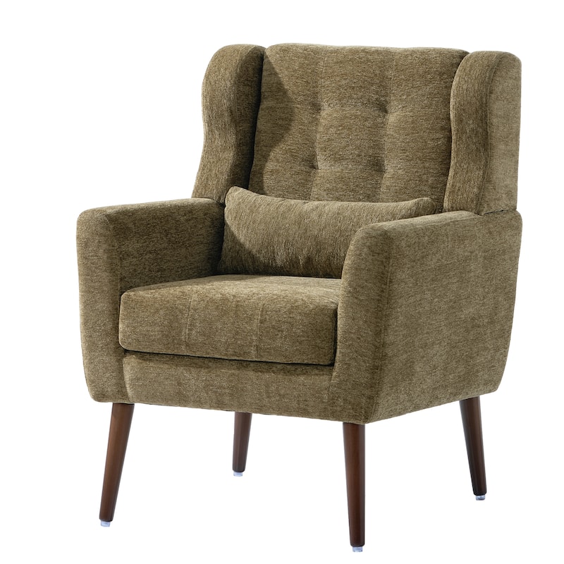 Olive Green 24.21" Button Tufted Arm Chair