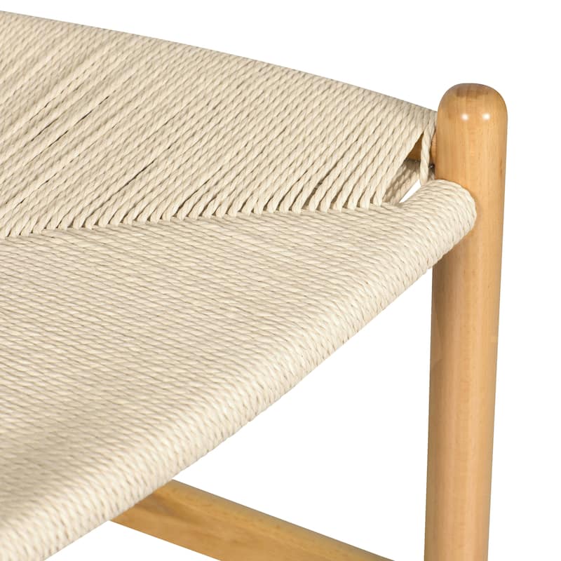 Poly & Bark Weave 23.5" Seat Height Counter Stool - Solid Wood with Woven Seat
