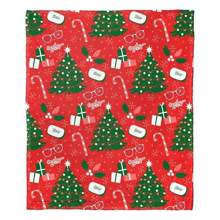 Warner Brothers A Christmas Story Silk Touch Throw Blanket