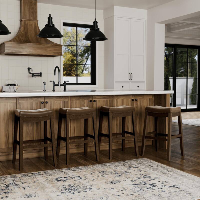 Maven Lane Sophia Saddle Kitchen Dining Stool
